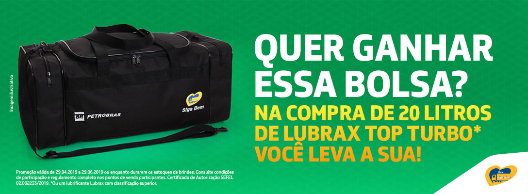Pontuou no Premmia + 20 litros de Lubrax Top Turbo = banqueta térmica